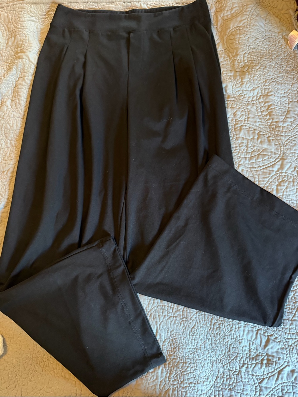 Black pleated Dress Pants - Wide Leg high waist